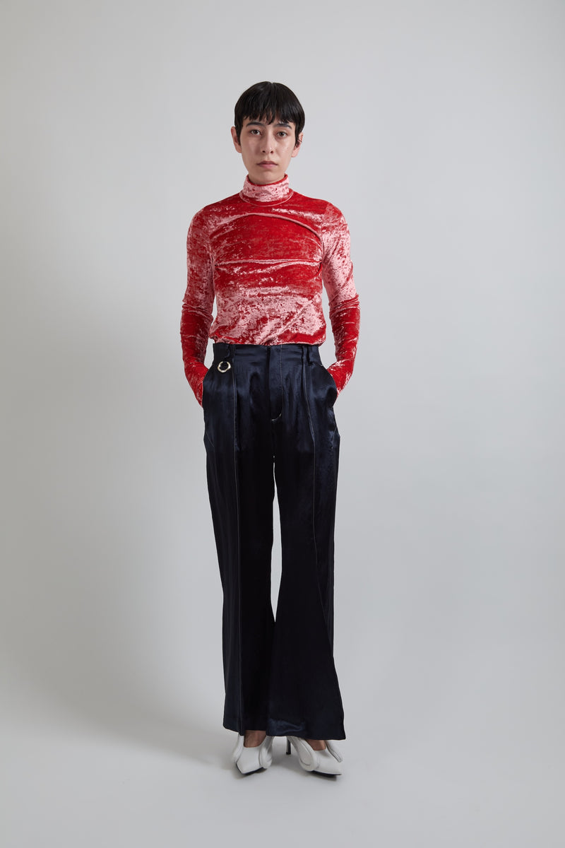 トップス YOHEI OHNO    graphic velour high neck Crush Velour Top – YOHEI OHNO