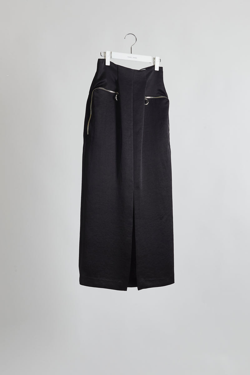 Square Zip Satin Skirt – YOHEI OHNO