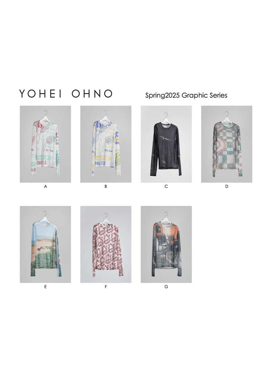 Graphic Mesh Top B (SPRING2025) – YOHEI OHNO