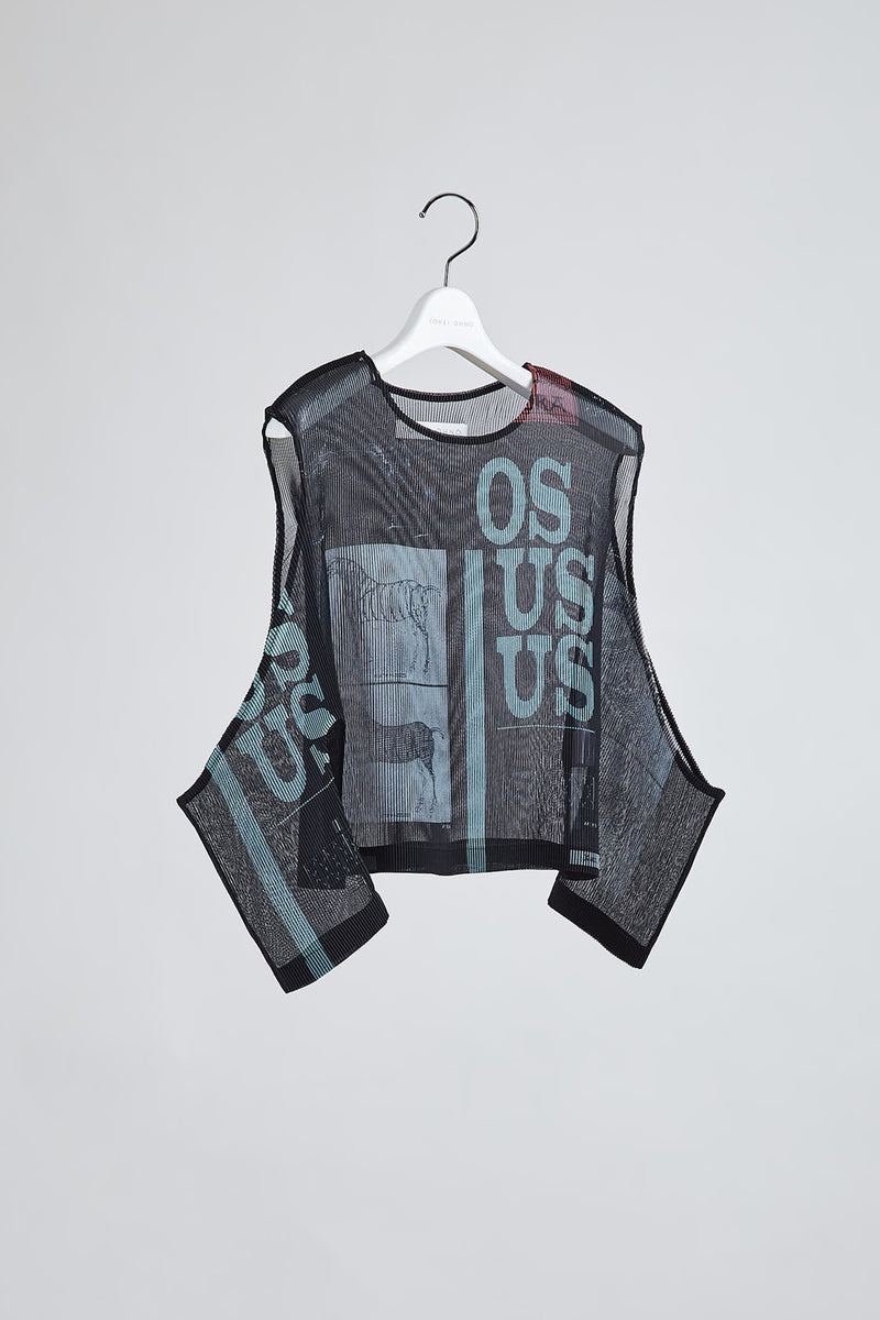 Pleated Graphic Top – YOHEI OHNO