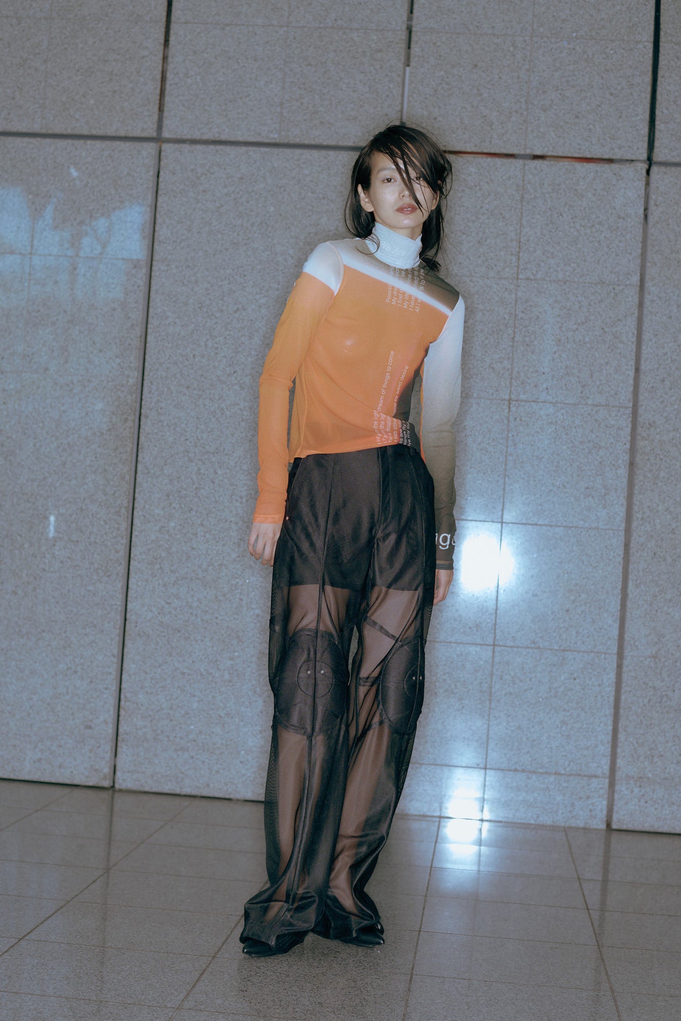 Graphic Mesh Top – YOHEI OHNO