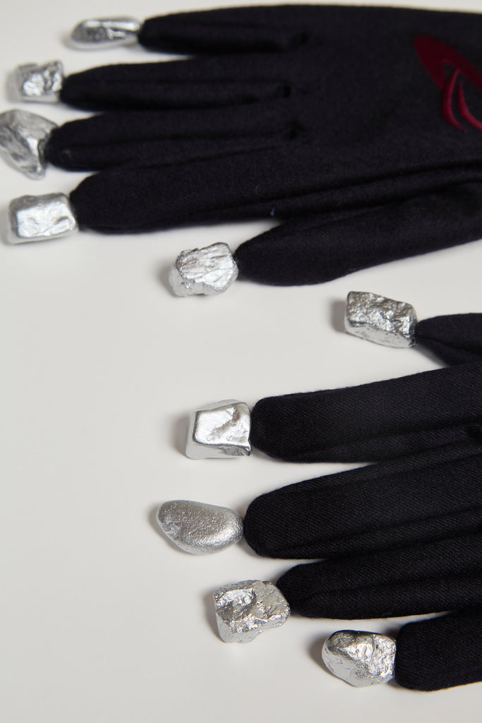 HIDAKA×ssp.  Silver Stone Short Gloves