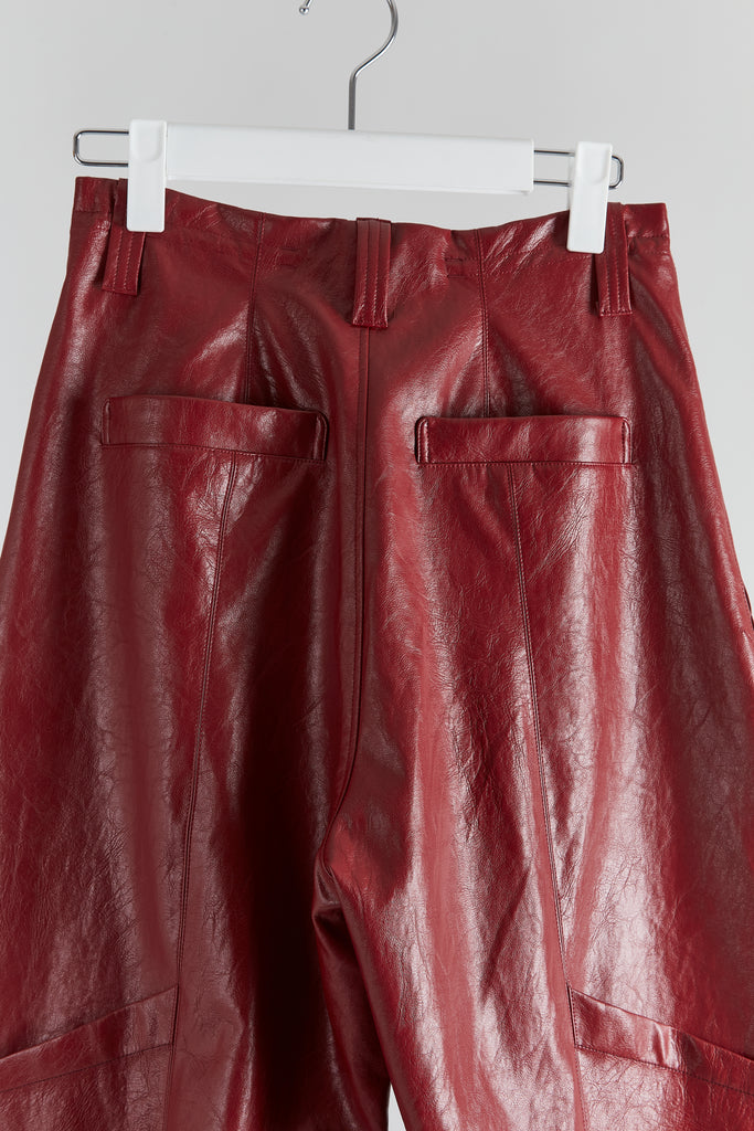 Faux Leather Biker Trousers