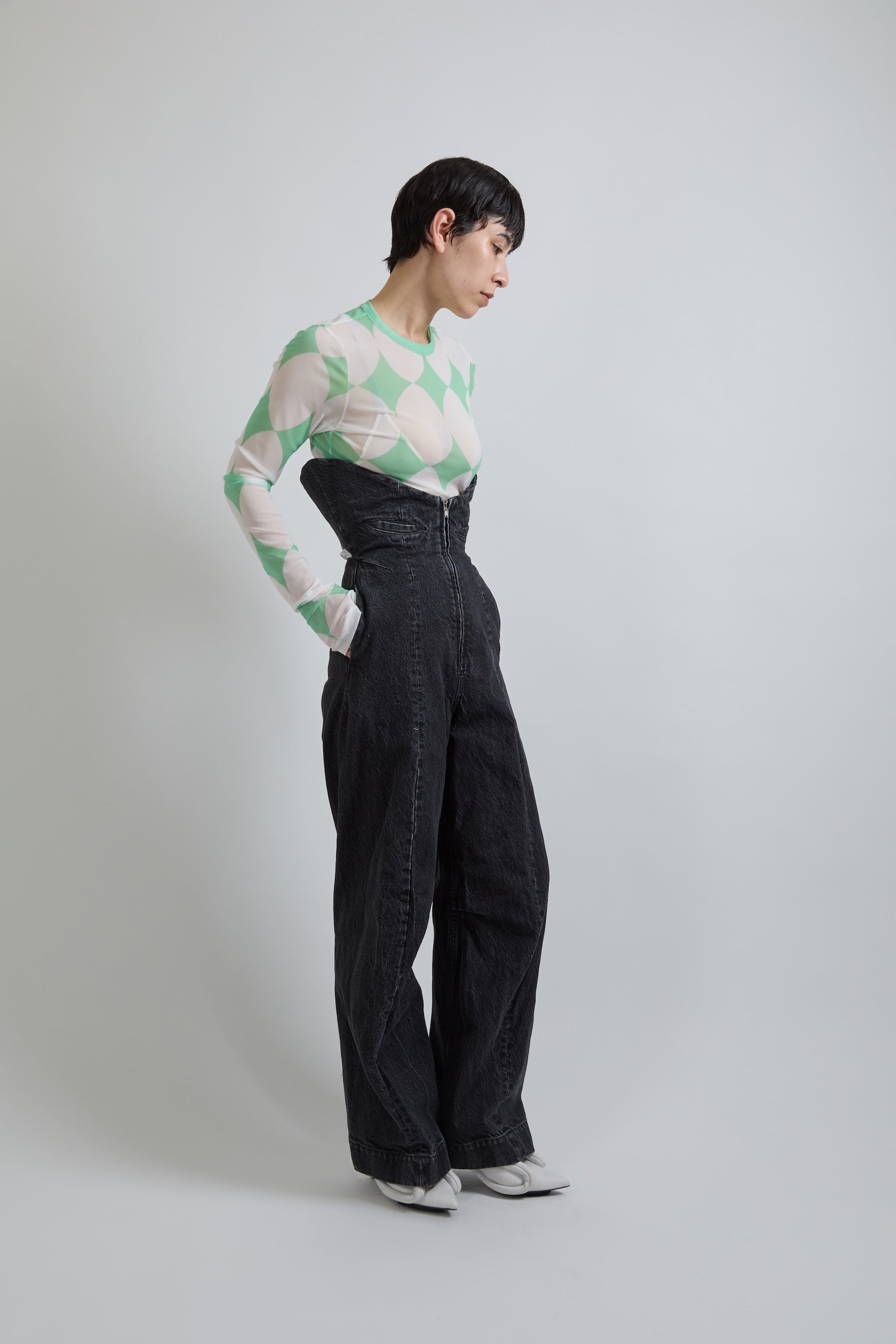 定価3.2万 YOHEI OHNO 2022 ハイウエストデニムパンツ 36 定価3.2万 YOHEI OHNO 2022 ハイウエストデニムパンツ 36