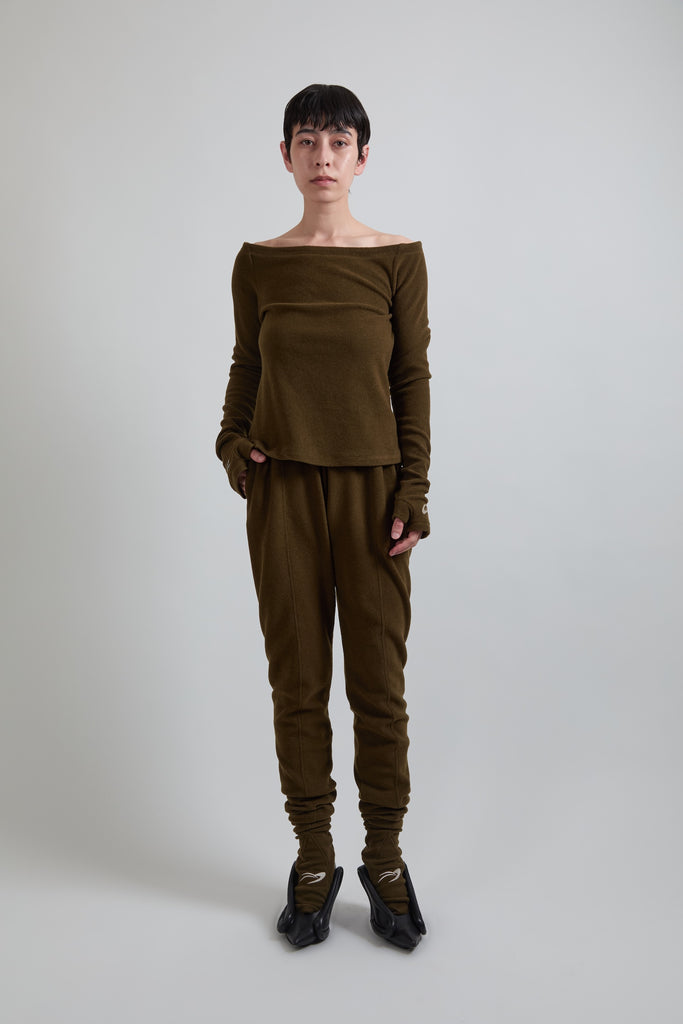 Wool Jersey Stirrup Leggings