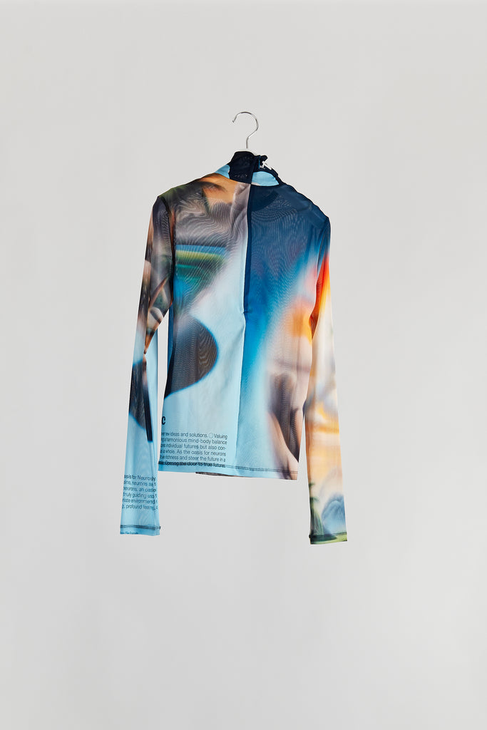 Graphic Mesh Top
