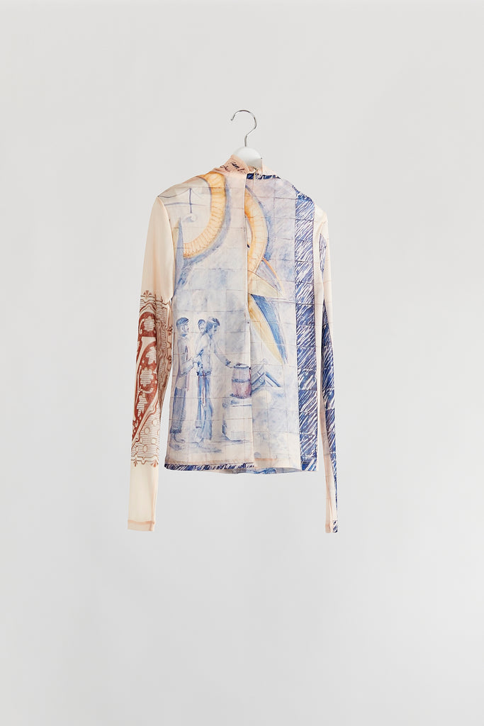 Graphic Mesh Top