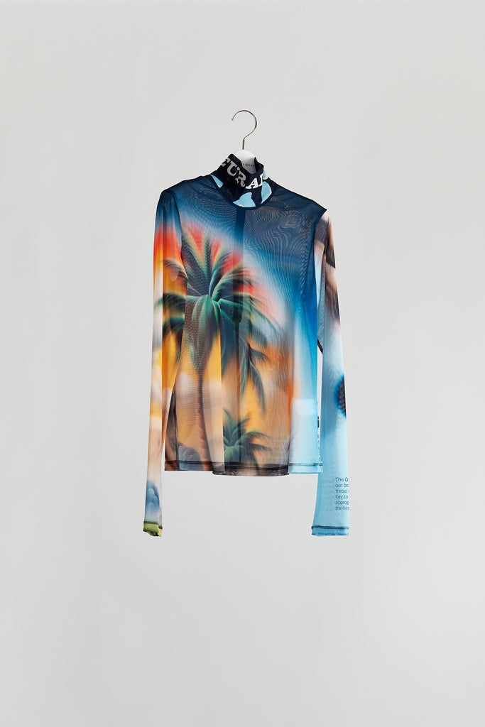 Graphic Mesh Top
