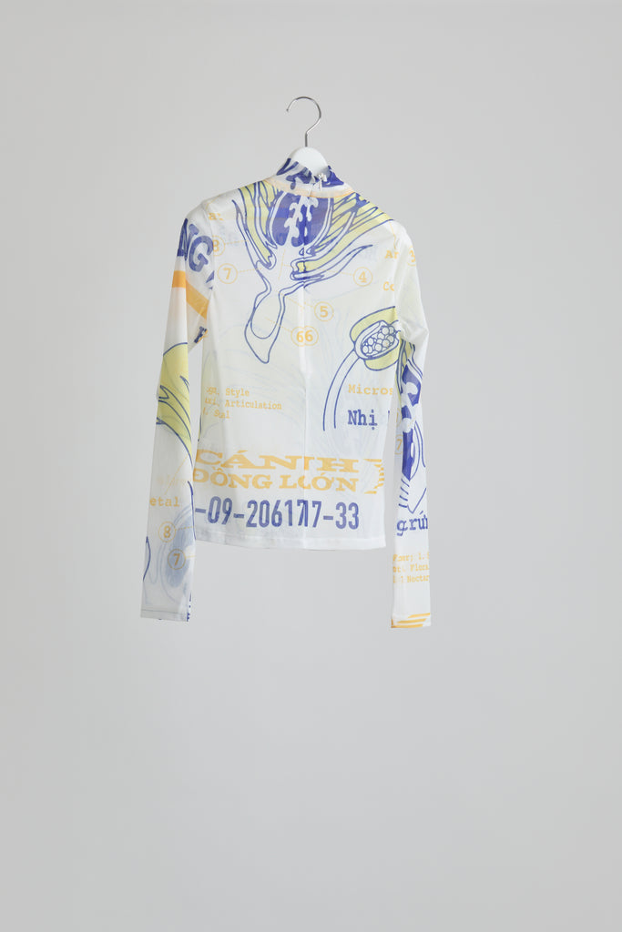 Graphic Mesh Top A
