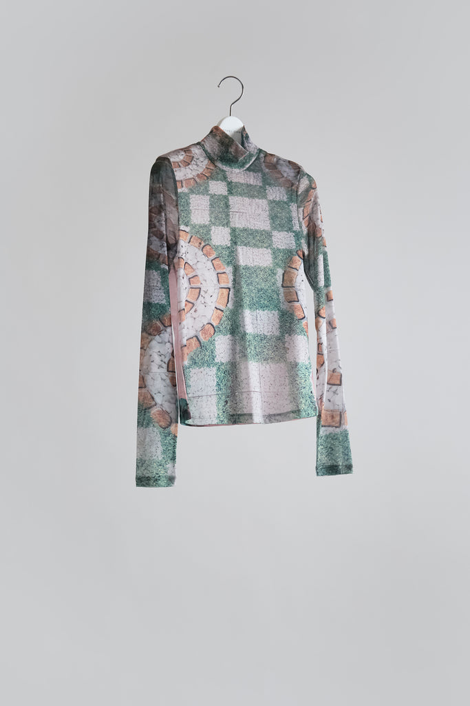 Graphic Mesh Top A