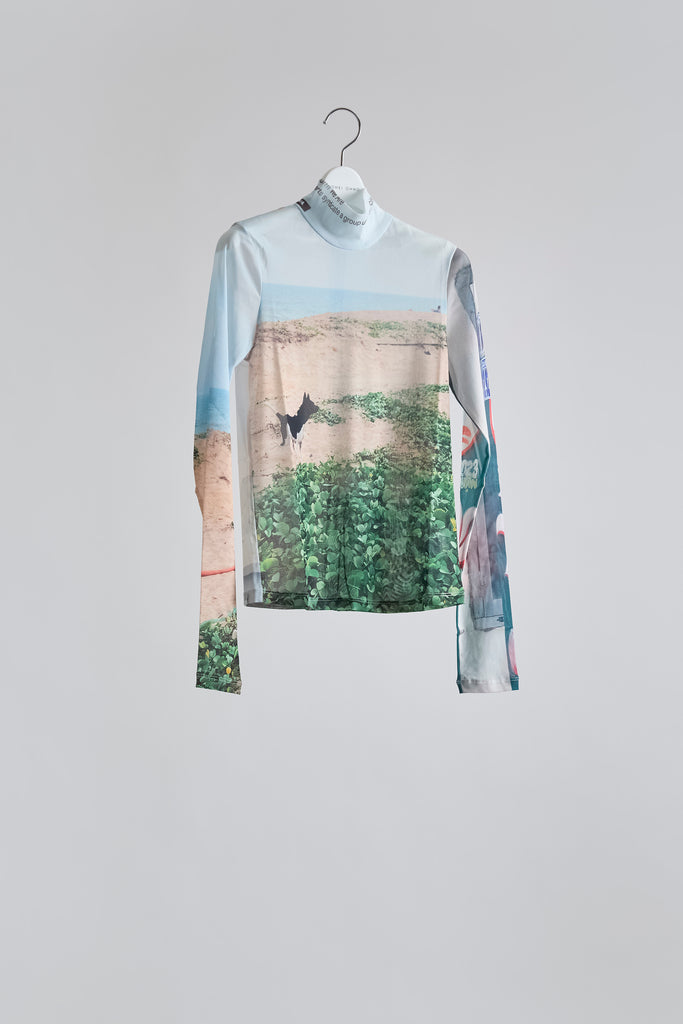 Graphic Mesh Top A