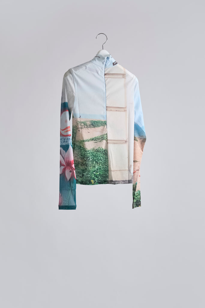 Graphic Mesh Top A