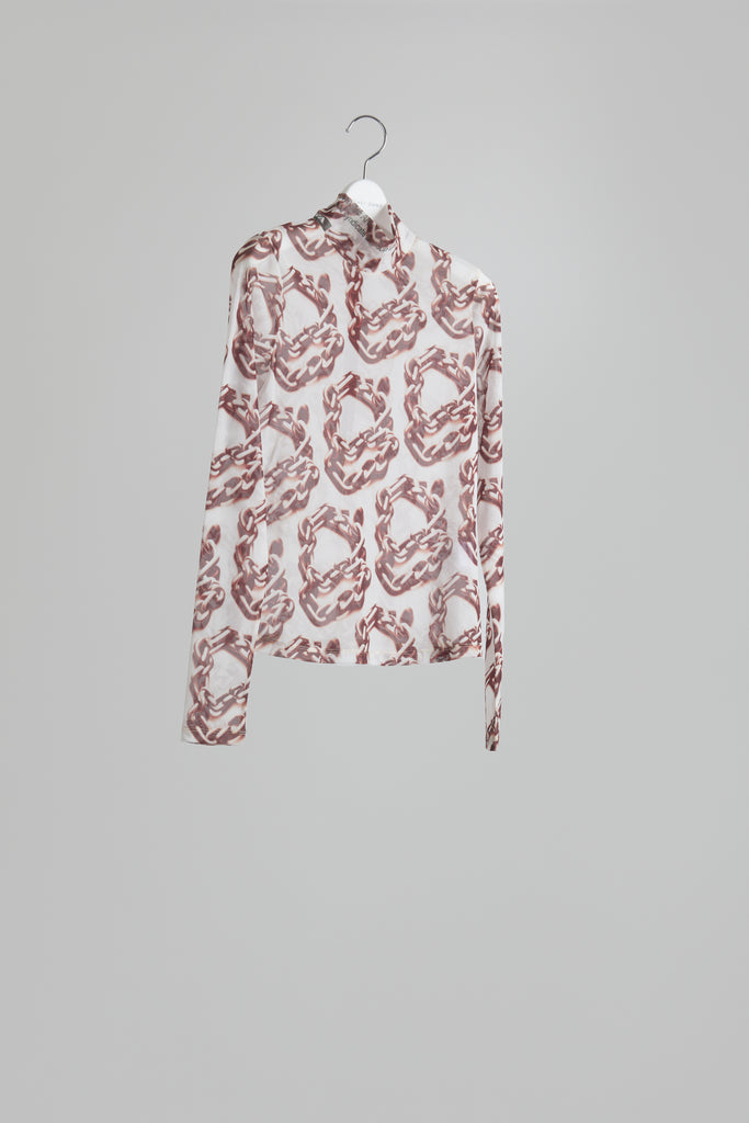 Graphic Mesh Top A