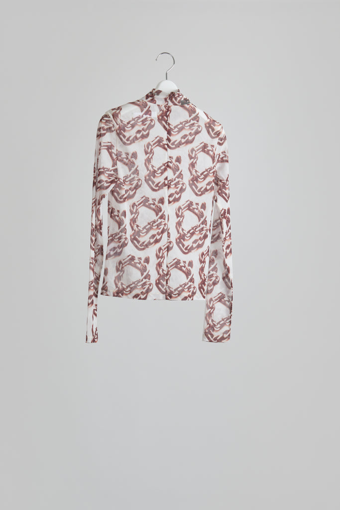 Graphic Mesh Top A