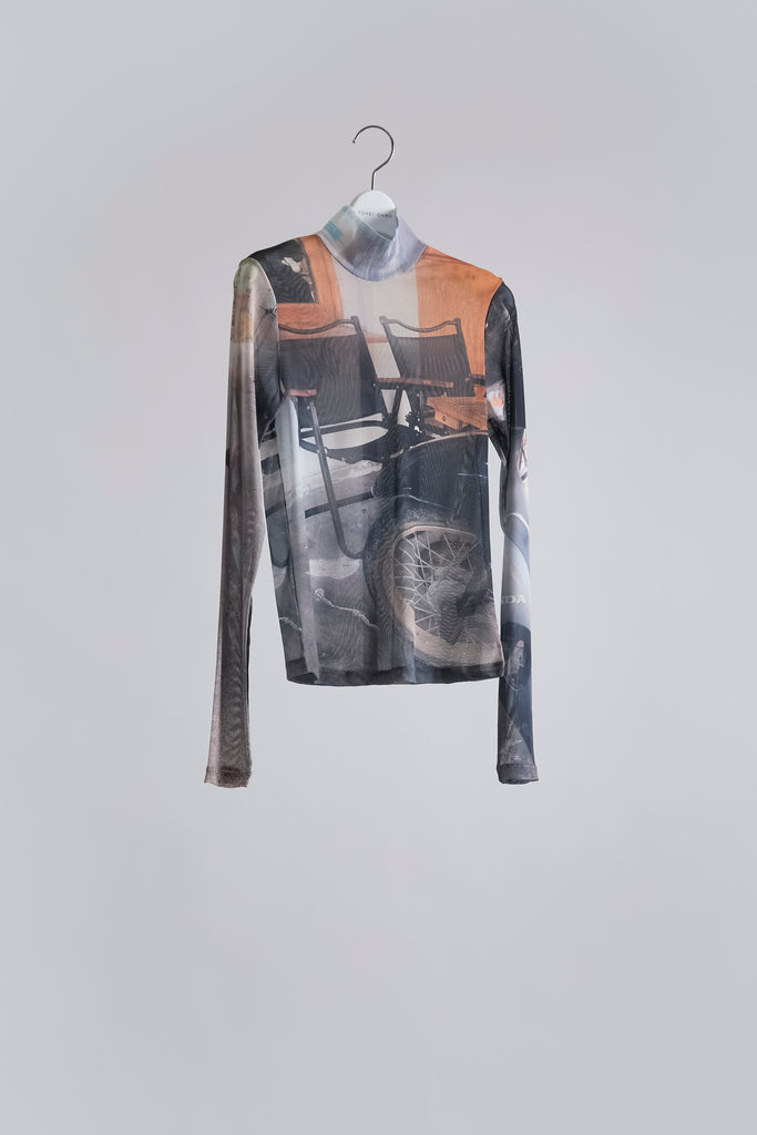 Graphic Mesh Top A
