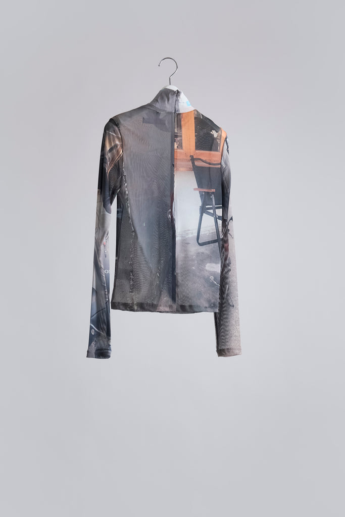 Graphic Mesh Top A