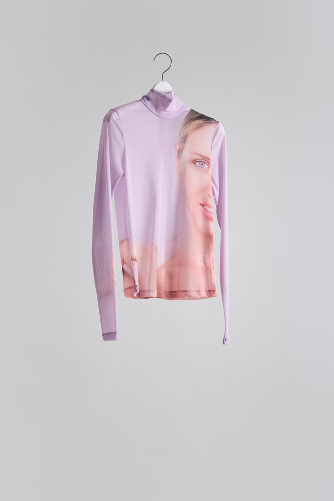 Graphic Mesh Top A