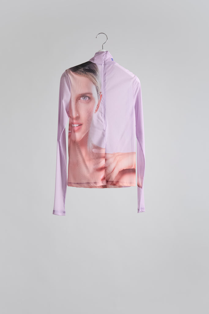 Graphic Mesh Top A