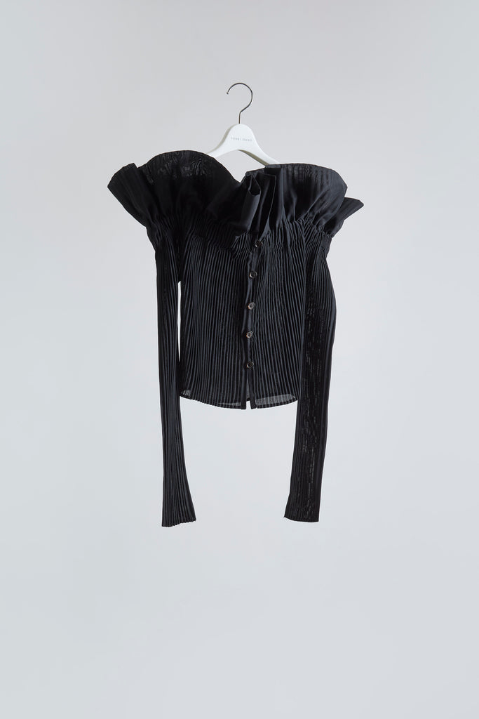 Blossom Pleats Blouse (Plane)