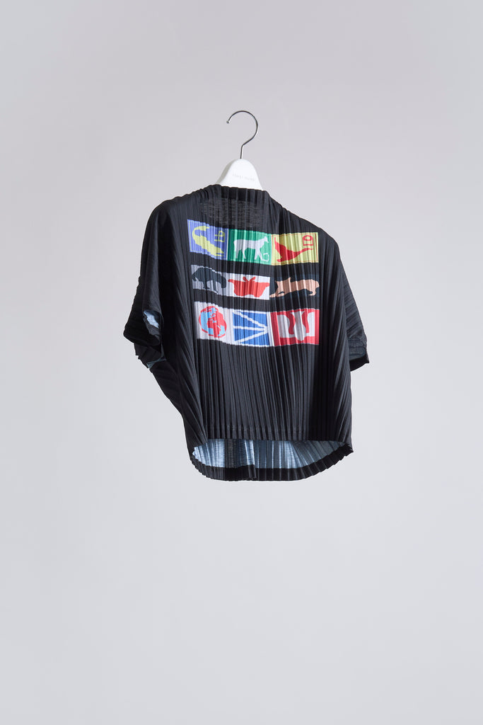 Graphic Pleats T-shirt