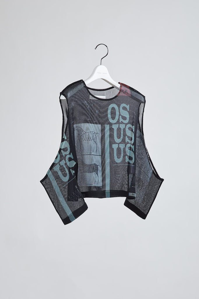 Pleated Graphic Top