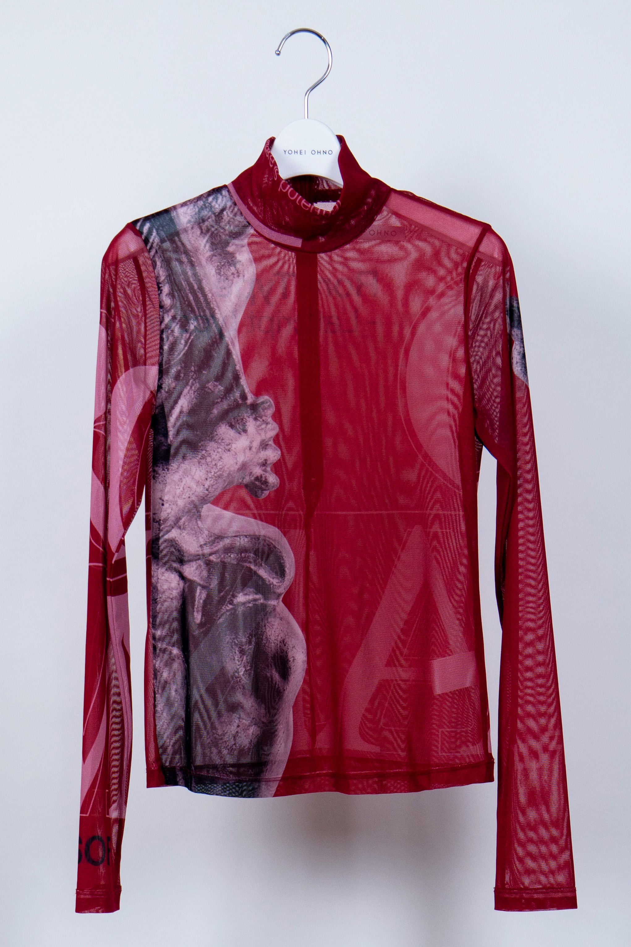 YOHEI OHNO Graphic Mesh Top-