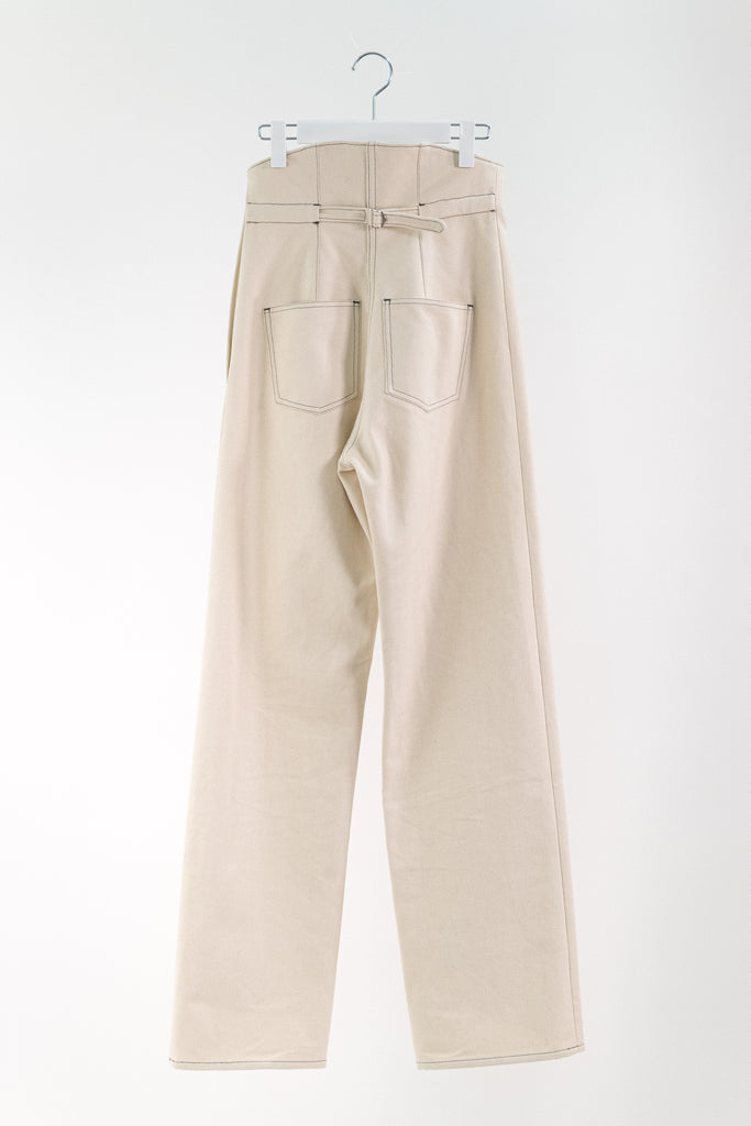 High Waist Canvas Trousers